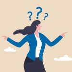 illustration of woman thinking about different career paths