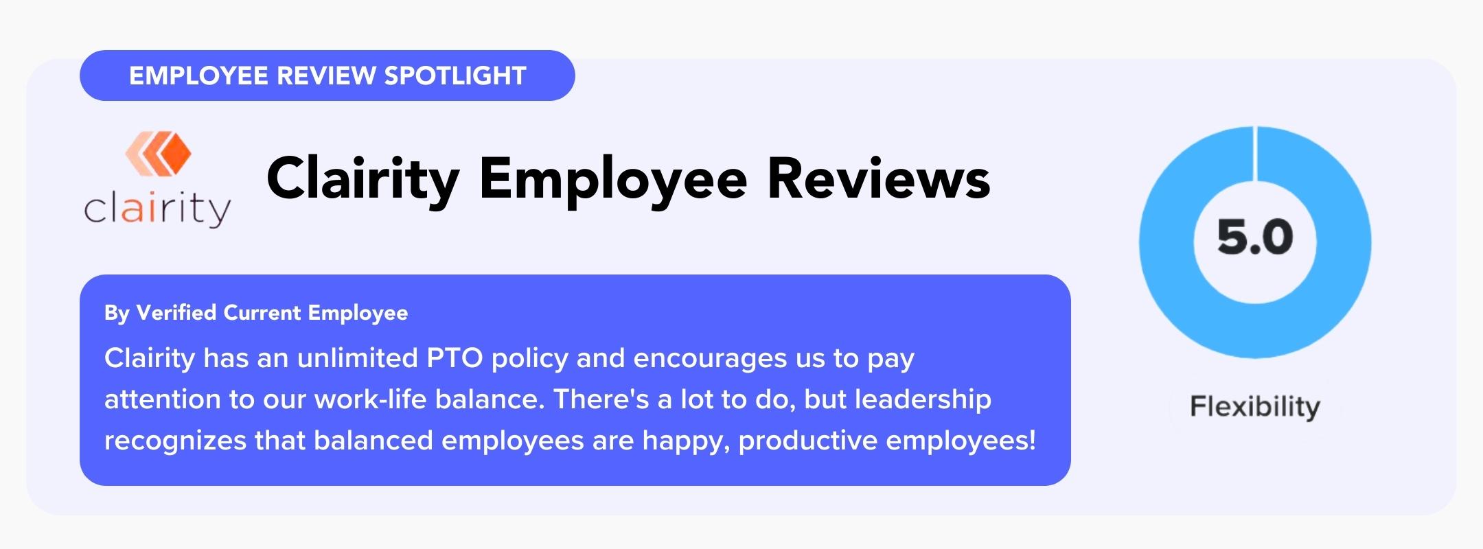 Clairity employee review spotlight