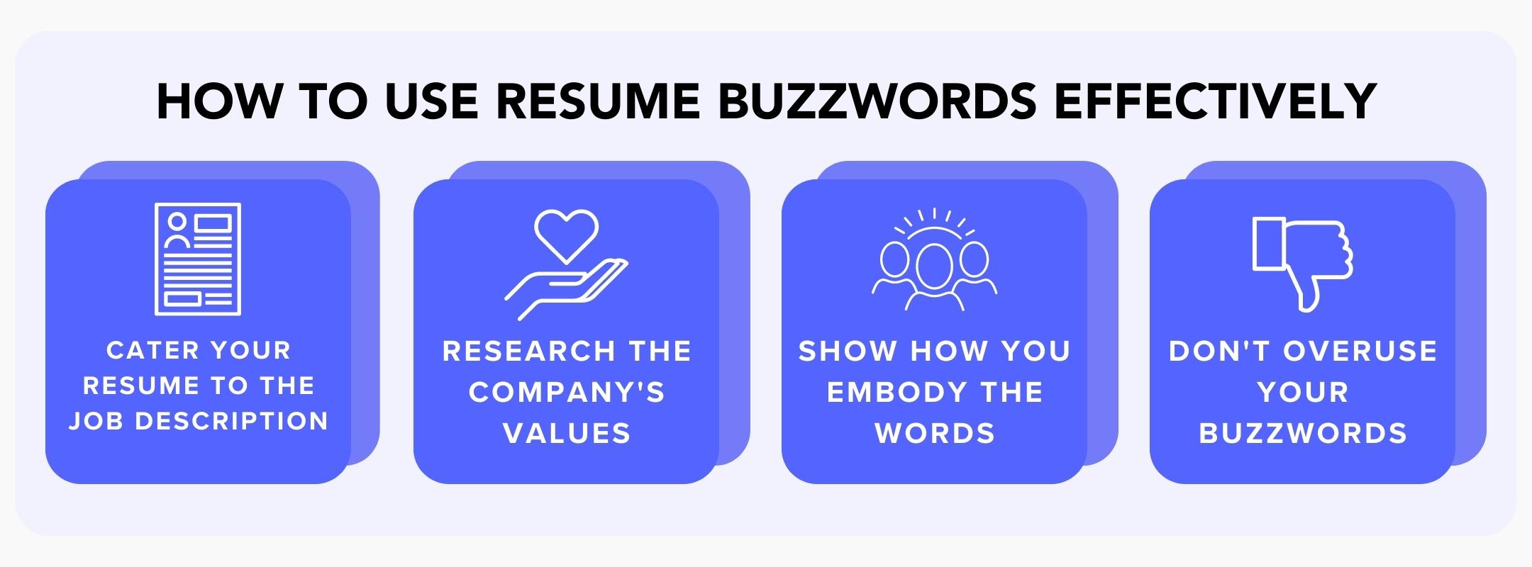 how to use resume buzzwords effectively